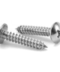 100 Pack 10 Gauge 1 Inch Truss Head Self Tapping Wood Screws Featuring Phillips Drive Made From Solid 304 Stainless Steel.