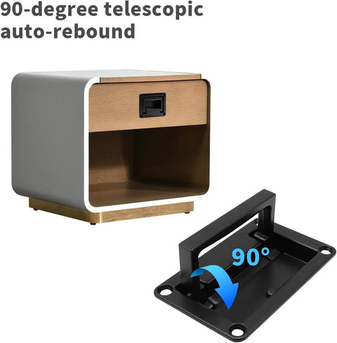 90-degree telescopic Recessed Flush Pull Handles For Deck Hatches Black Two Piece Set Made From Heavy Duty Zinc Alloy Rust Resistant