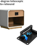 Recessed Flush Pull Handle With Mounting Screws In Black For Deck Hatch And Toolbox 3.74 By 2.36 Inch Zinc Alloy Rust Proof And Corrosion Resistant Easy Install 95 By 60mm With 83.5mm And 48mm Hole Spacing Pack Of 1 By Viongna on a cabinet and separately shown at 90-degree angle.