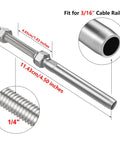 10 Pack 3 By 16 Inch Cable Railing Swage Threaded End Fittings Tension Terminals For Deck Railing 316 Stainless Steel Marine Grade Easy Install Indoor Outdoor Cable Rail Hardware close-up with measurements visible