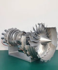 Turbofan Engine Model Kit For DIY Enthusiasts, 1 To 20 Scale, TR900 Inspired 3D Printing Jet Engine With Movable Fan Blades, Functional Desktop Ornament And Realistic Aircraft Mechanisms For Hands On Learning, silver resin model