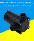 Three Point Five Watt Micro Hydro Generator With Adjustable Angles 4 Inch Pipe Water Turbine Durable Portable Hydro Power Station