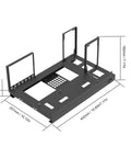 Open Air DIY Gaming PC Rig Case Rack With Handle Steel Plate Open Frame Chassis For ATX MATX ITX Boards mechanical diagram
