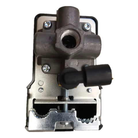 Beefed Up Replacement Pressure Switch Compatible With Porter Cable Air Compressors 105 To 135 Psi showing mounting and connector details.