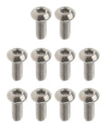 Rock Solid Gr1 Titanium M3 Socket Head Cap Screw Assortment with ten heavy duty fasteners for machine parts.