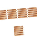 Slick Glide Furniture Slider Pads Two Hundred Pack For Hardwood Floors arranged in rows, ideal for protecting floors under furniture.