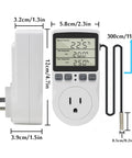 Smart Digital Thermostat Outlet Plug For Heating And Cooling 120V 15A Temperature Controller With Celsius Fahrenheit Display