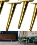 Golden Round Metal Sofa Legs Set Of 4 For Beefy Replacement Feet For Couch Bed And Coffee Table Ideal For Mid Century Modern Hack