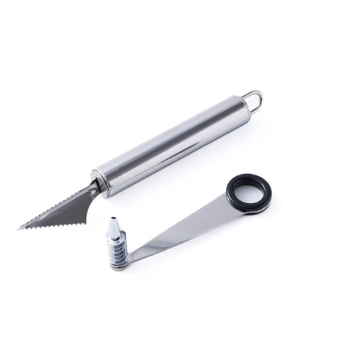 2 Piece Spiral Vegetable Cutter And V Shape Carving Tool Set Handheld Stainless Steel Kitchen Tools For Dope Food Decoration