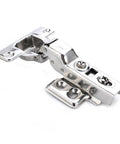 Hydraulic Soft Close Cabinet Door Hinges, 4 Piece Set, stainless steel side view showing rust resistant hardware and quiet dampers.