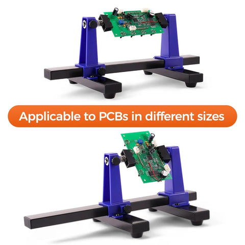 Adjustable PCB Holder Clamp With 360 Degree Rotation For Soldering And Desoldering, Durable Metal Base, Anti Slip Feet, Secure Circuit Board Stand For Rework And Repair holding PCB