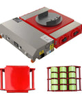 Heavy Duty Electric Cargo Trolley With 360 Swivel Casters For No Sweat Heavy Gear Hauling, includes power cart and rollers.