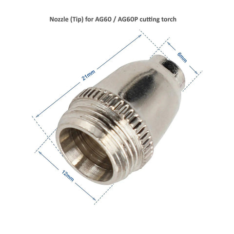Nozzle tip for AG60P Plasma Cutter Consumable Kit with Electrodes, Tips, Shields, Cups and Brackets for Plasma Torch