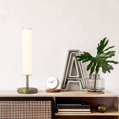 Chill Minimalist LED Cylinder Lamp With USB Charge Port 360 Degree Glow Three Color Temperatures Dimmable Desk Or Night Lamp
