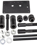Get This Hot Installer Puller Tool For Twin Cam Engines Perfect For 1999 To 2006 Models With Awesome Locking Mechanism For Quick And Easy Installation Plus Removal Jobs Without Any Headaches Or Struggles. Black steel puller tool kit with bolts, nuts, washers, and sleeves