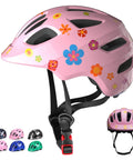 Toddler Bike Helmet For 1 Year Old And Up Adjustable Multi Sport Safety Gear For Scooter Bicycle Skateboard Kids Youth Child Flower Pattern Sizes XS XXS Lightweight Comfy Fit