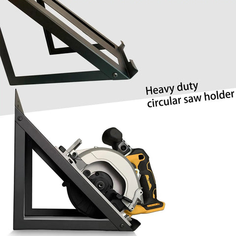 Space Saving Wall Mounted Tool Organizer For Circular Saw And Power Tools Handy Workshop Storage Rack heavy duty steel holder