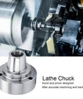 Ycauty 5 In Precision Lathe Collet Chuck With 0.0006 TIR Runout Accuracy shown in use during machining operations.