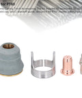 Get Ready For Heavy Duty Cuts With This 22PC Plasma Cutting Consumables Kit. Brass cap, nozzle, and guide for PT60 torch.