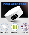 360 Degree Automatic Rotating Display Stand With Mute Electric Motor For Product Photography Video And Glitter Tumbler Making Supplies Spinner Base, showing power supply methods.