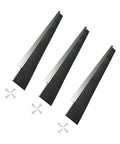Set of three Door Brush Sweep For Exterior Roll Up Garage Doors Two And A Half Inch Wide Bristles Thirty Nine Inch Long Aluminum Bottom