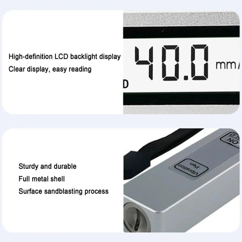 Handheld Vibration Vibe Meter And Analyzer With LCD Backlit Screen Digital Readout For Acceleration 0.1 To 199.9 m Per s2 Velocity And Displacement Piezoelectric Sensor Great For Mechanical Fault Diagnosis And Maintenance, metal shell