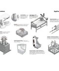 Applications of Straight Shooting LME50UU Linear Ball Bearing Bushings in various machinery setups and industries.