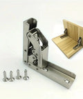 Slick Silvery 90 Degree Folding Cabinet Hinges No Slot Flush Mount 180 Degree Hidden Design For Cabinets with mounting screws