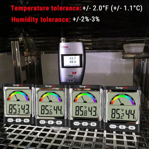 Indoor Hygrometer And Thermometer With Backlit Display For Home Use, Comfort Level Indicator, Accurate Temp And Humidity Meter With Max Min Recording, Ideal For Greenhouse Or Basement, Black