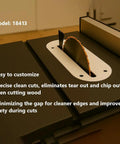 Zero Clearance Table Saw Insert Throat Plate For Safer Cleaner Cuts, Closes Gap For Thin Offcuts, Delta Style Compatible