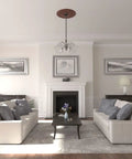 Room with Large Oak Leaf Ceiling Medallion Antique Copper 29 1/8 Inch Outside Diameter Fits Canopies Up To 6 1/4 Inches