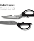 Heavy Duty Kitchen Shears For Home Cooks And Pro Chefs, Multipurpose Scissors With Detachable Blades For Easy Cleaning, Durable 420J2 Stainless Steel, Built To Tackle Tough Tasks Like A Boss In The Kitchen, blades separate for washing