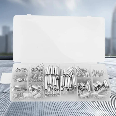 Dude, grab this epic 200pc Spring Assortment Set for home hacks and auto gigs! Featuring tension and compression springs in all sizes to fix stuff fast without hunting around. This ultimate kit is a total game changer for any DIY wizard or mechanic who. 200pc steel spring assortment in plastic organizer box
