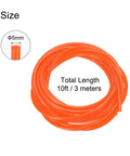 5mm Diameter Polyurethane Round Belt, 3 Meters Long Orange Smooth Surface Drive Belt Coiled for Transmission Systems