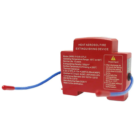 Smooth Auto Trigger Fire Extinguisher Zero Drama Snap On Mount With Din Rail Design And Heat Driven Aerosol Shield Legit Clean Flame Retardant Guard For Home Electrical Panels