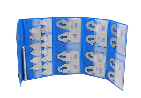 Pro Grade Radius Gauge Set 26 Pc Metric 0.5mm To 13mm With Holder Satin Chrome Finish Rustproof Steel Plastic Case Precision Measuring Tools For Auto Machinery And DIY Projects