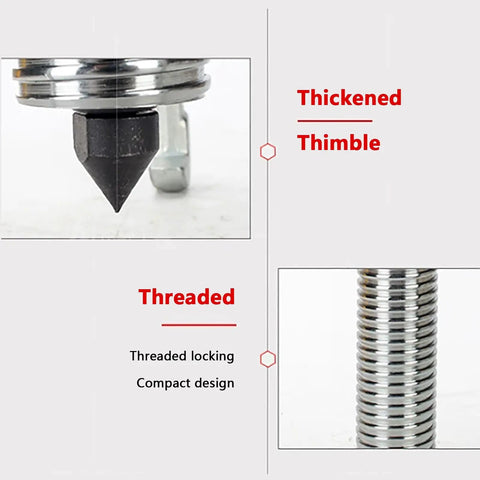 Close-up of the Heavy Duty Hydraulic Gear Puller Kit's thickened thimble and threaded locking component.