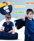 Child using Toddler Nap Mat With Pillow For Daycare And Travel Soft Cozy Portable Kid-Friendly And Machine Washable
