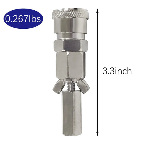 VacU Lock End Connector For Reciprocating Linear Actuator DIY Design In Stainless Steel with M8 thread, 3.3 inch height, 121g weight