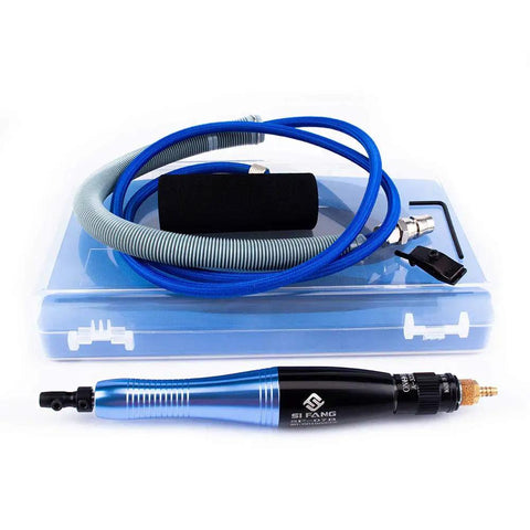Beast Pro Grade Turbine Pneumatic Die Grinder Kit for molds and metal finishing with accessories on case
