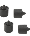 Top Tier Srliya Door Jamb Bumpers Fit Ford Escape Mariner 4 Pcs Heavy Duty Rubber Stop Blocks To Silence Thuds Protect Body And Keep The Ride Smooth From Noise. 4 black rubber door bumpers, side and top views