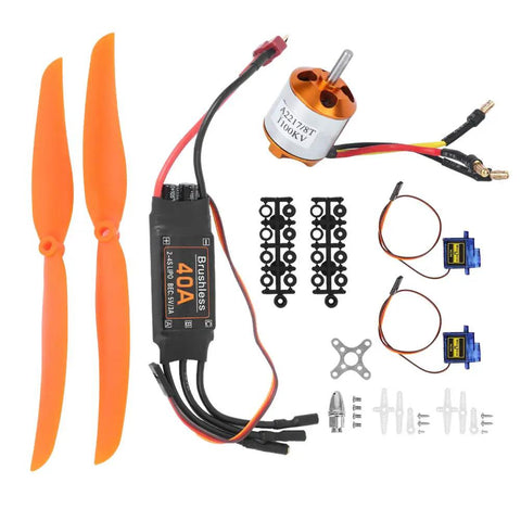 1100KV Brushless Motor With 40A ESC And Safety For RC Planes SG90 9G Micro Servo Lightweight High Torque Ready To Fly Kit Components