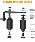 Diagram of 3 Inch Gate Roller Guide With L Bracket Universal Adjustable Gate Roller For Sliding Gates Beefy Heavy Duty Sliding Gate Kit