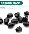 10 Pack Heavy Duty Automotive Rubber Hood And Trunk Mounds Elastic Door Damper Buffers in black for noise reduction and protection.
