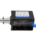 DC 24V 8Kg Pull Type Open Frame Solenoid Electromagnet With 20mm Stroke For Smooth Linear Motion Spring Return Low Power Consumption And Compact Design, open-frame metal body