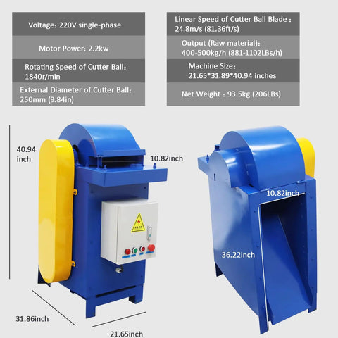 Semi Automatic Fiber Extractor Machine Crushes Fresh Plant Residue Fast Built Tough For Backyard Farms, blue structure with control panel.