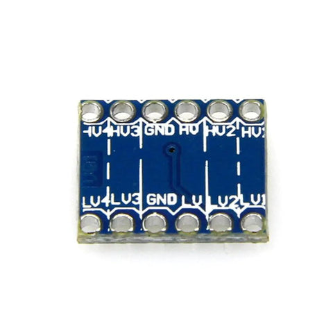 10 Pack 4 Channel IIC I2C Logic Level Converter Bi Directional 3.3V To 5V Shifter Module For Arduino And Microcontrollers Safe Bidirectional Level Shifting For I2C And GPIO Signals, top view of single module.