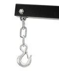 Heavy Duty 2 Ton Engine Hoist And Folding Hydraulic Shop Rig, 4400 Lbs Carbon Steel Chain and hook detail for lifting.