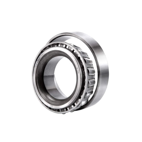 XiKe trailer wheel hub bearing assembly with seal, metal silver, angled side view