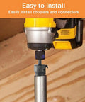 Power Conduit Reamer Tool Kit Beefy Pro Grade With Universal Fit in use with a drill during electrical work
